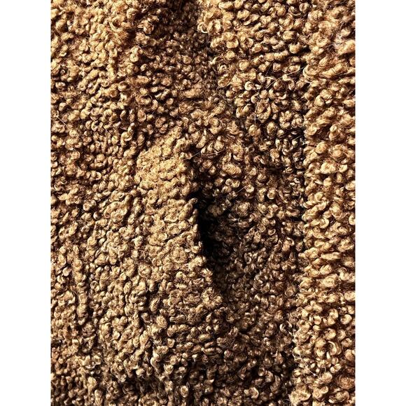 Forever 21 Sherpa Teddy Bear Jacket Coat Womens Large Brown Button pockets - Picture 5 of 8